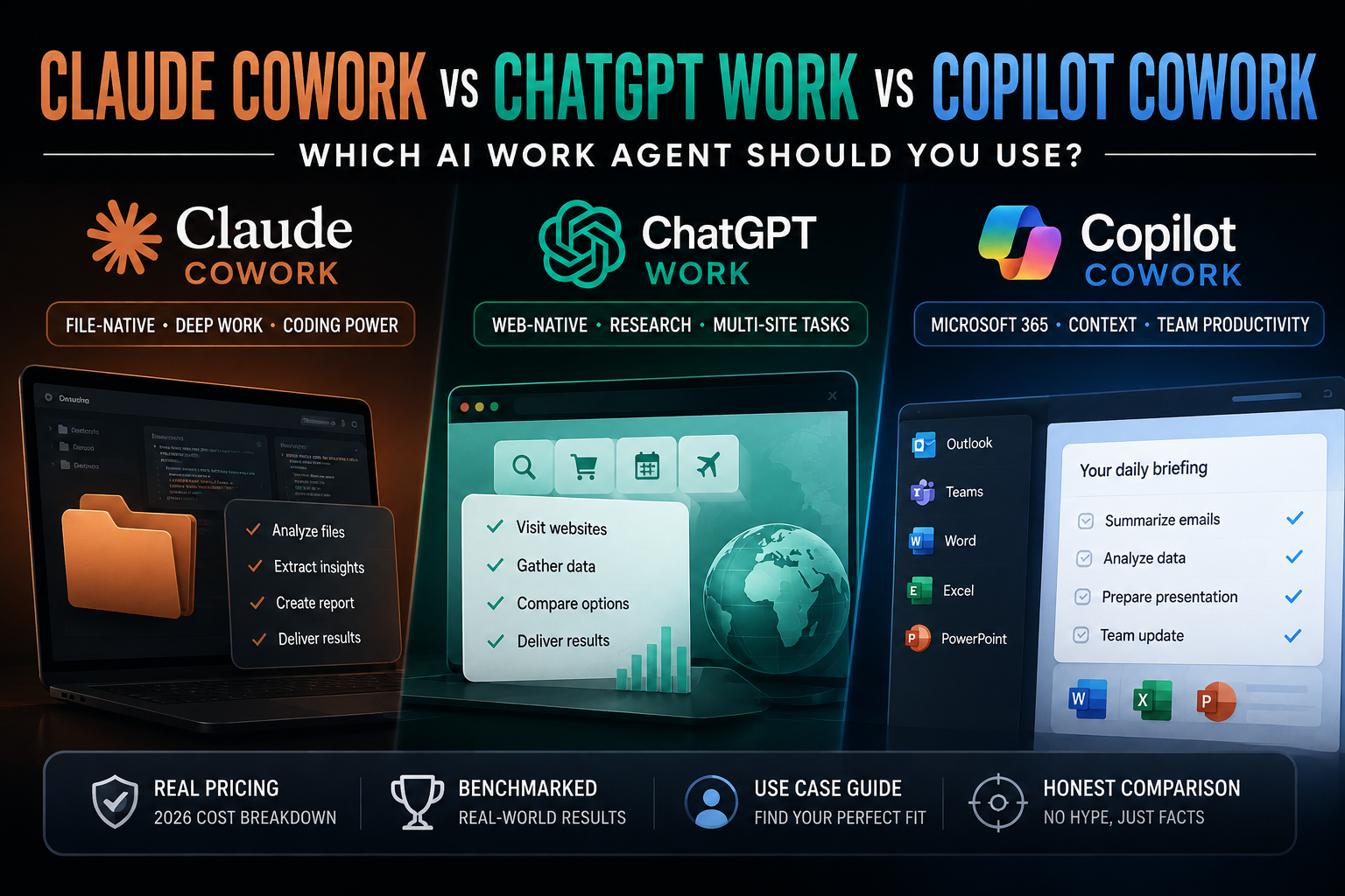 Home claude cowork vs chatgpt work vs copilot cowork which ai work agent should you use