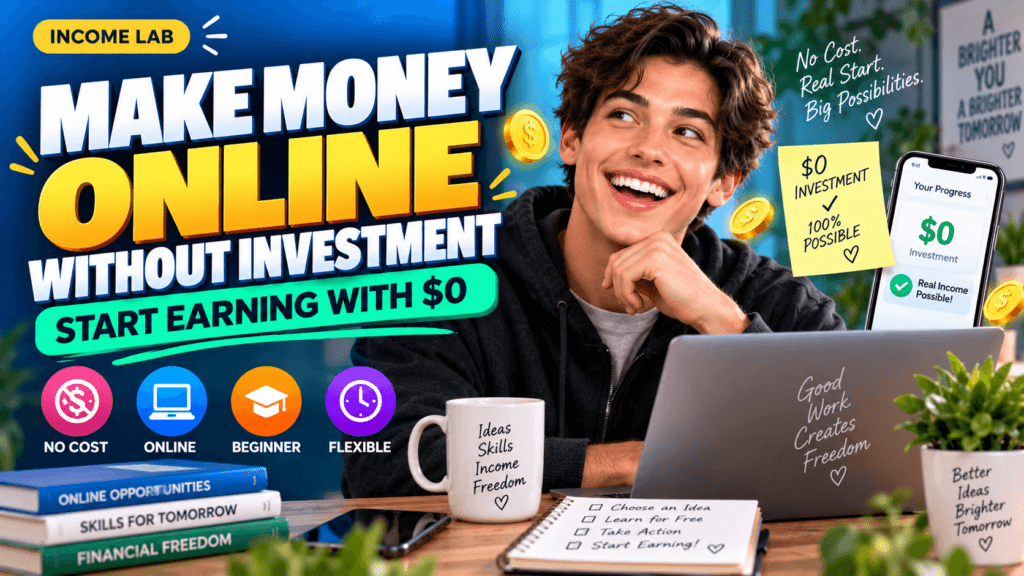 Earn Money Online Without Investment: Realistic Methods That Cost $0 to Start 01 make money online without investment
