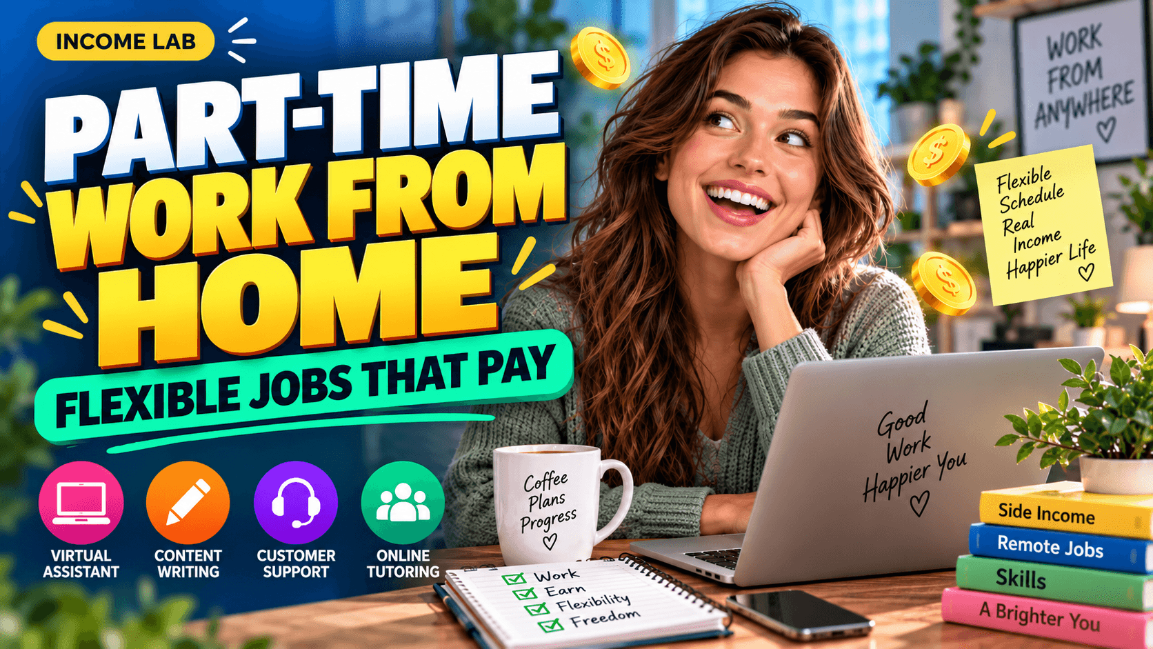 Gig Work From Home: 20 Legit Remote Gigs, Tasks & Freelance Options 05 part time work from home