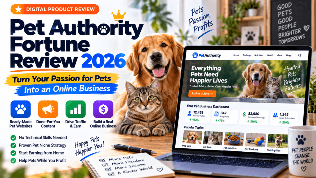 Pet Authority Fortune Review 2026: Is This DFY Pet Authority Site Worth $27? 26 pet authority fortune review