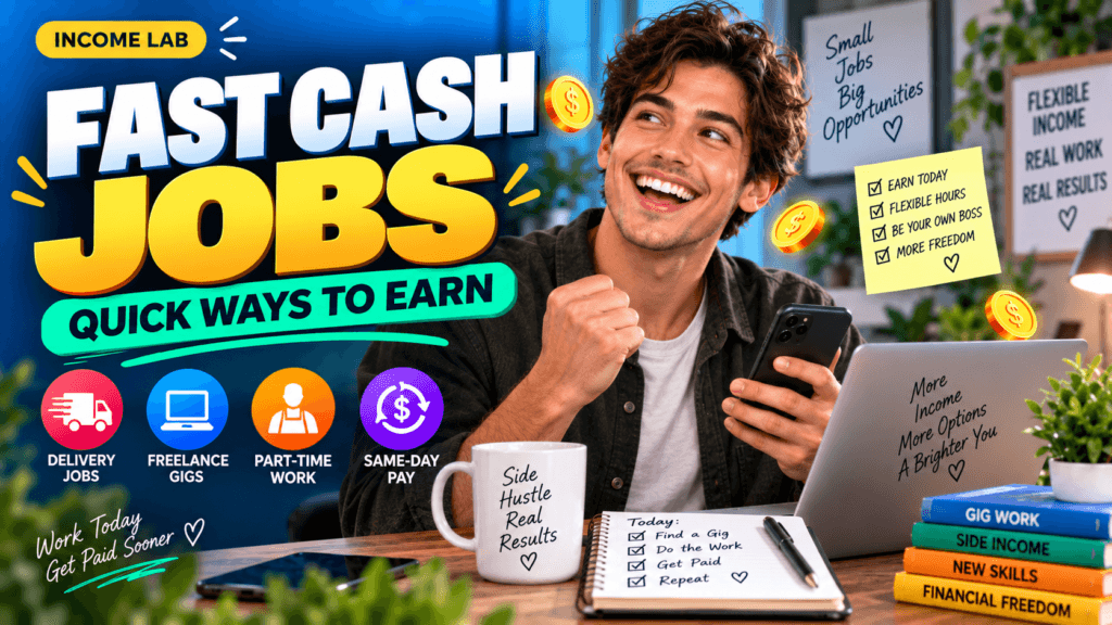 Quick Money Jobs: Legit Fast-Cash Work That Can Pay Soon fast cash quick income jobs
