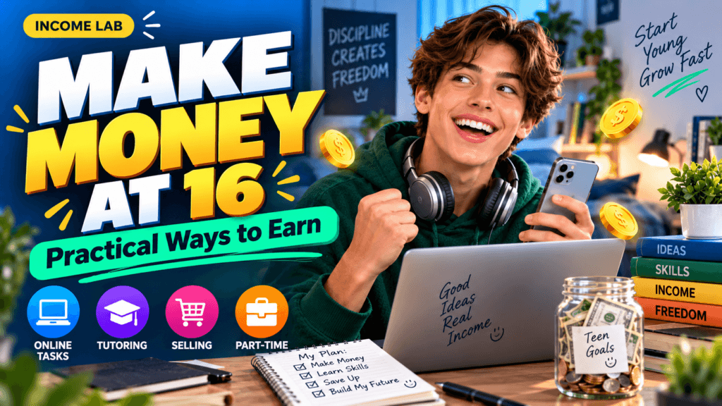 How to Make Money as a 16-Year-Old: Jobs, Side Hustles & Online Work in 2026 how to make money as a 16 year old