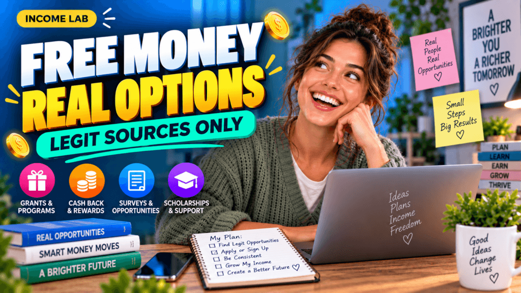 Free Money: 25 Legit Ways to Find Cash, Benefits & Refunds You May Qualify For in 2026 income lab free money real options