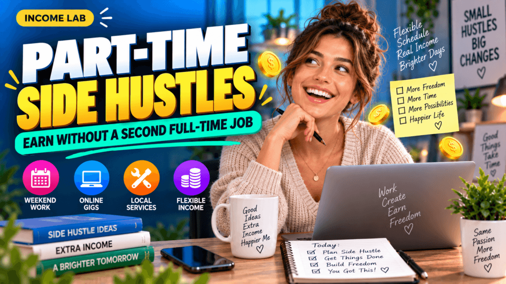part time side hustles for more freedom
