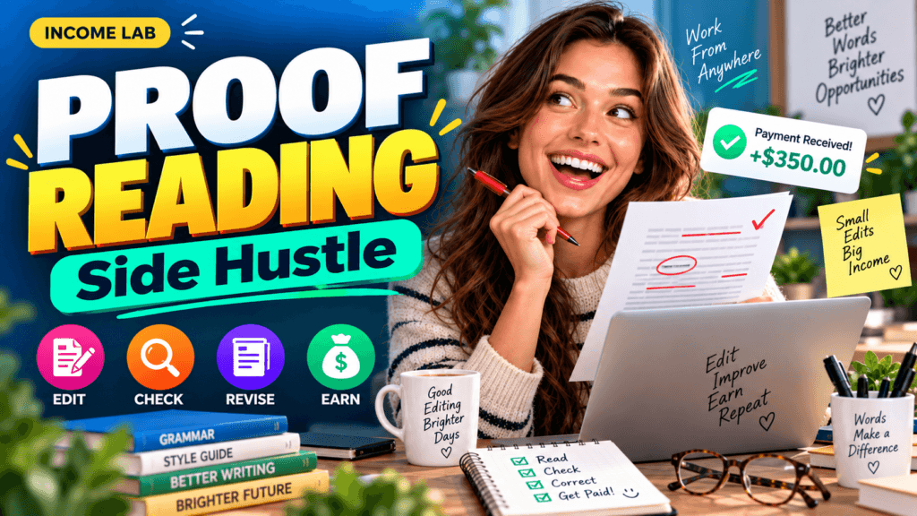 Proofreading Side Hustle: How to Start, Build Samples & Find Paying Clients proofreading side hustle