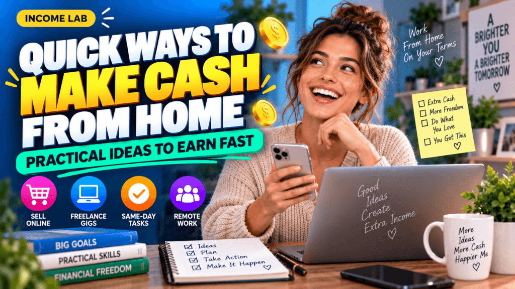 quick ways to make cash from home