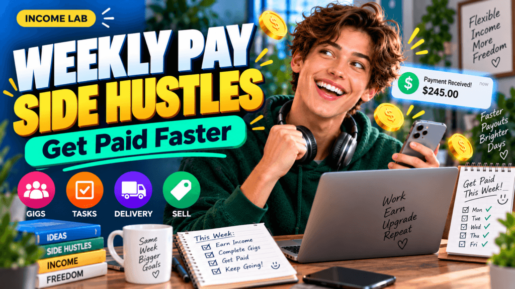 side hustles that pay weekly