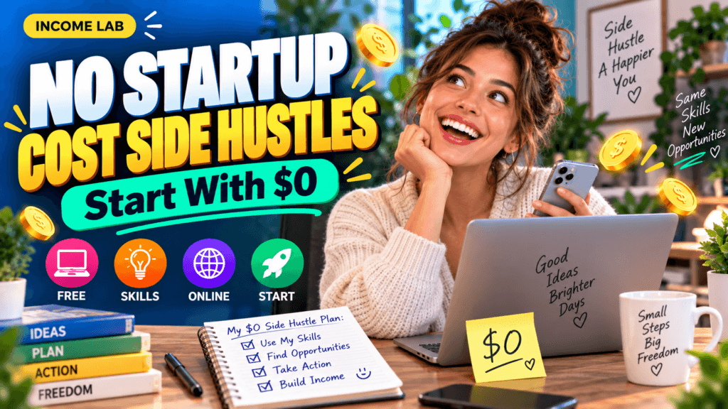 side hustles with no startup cost