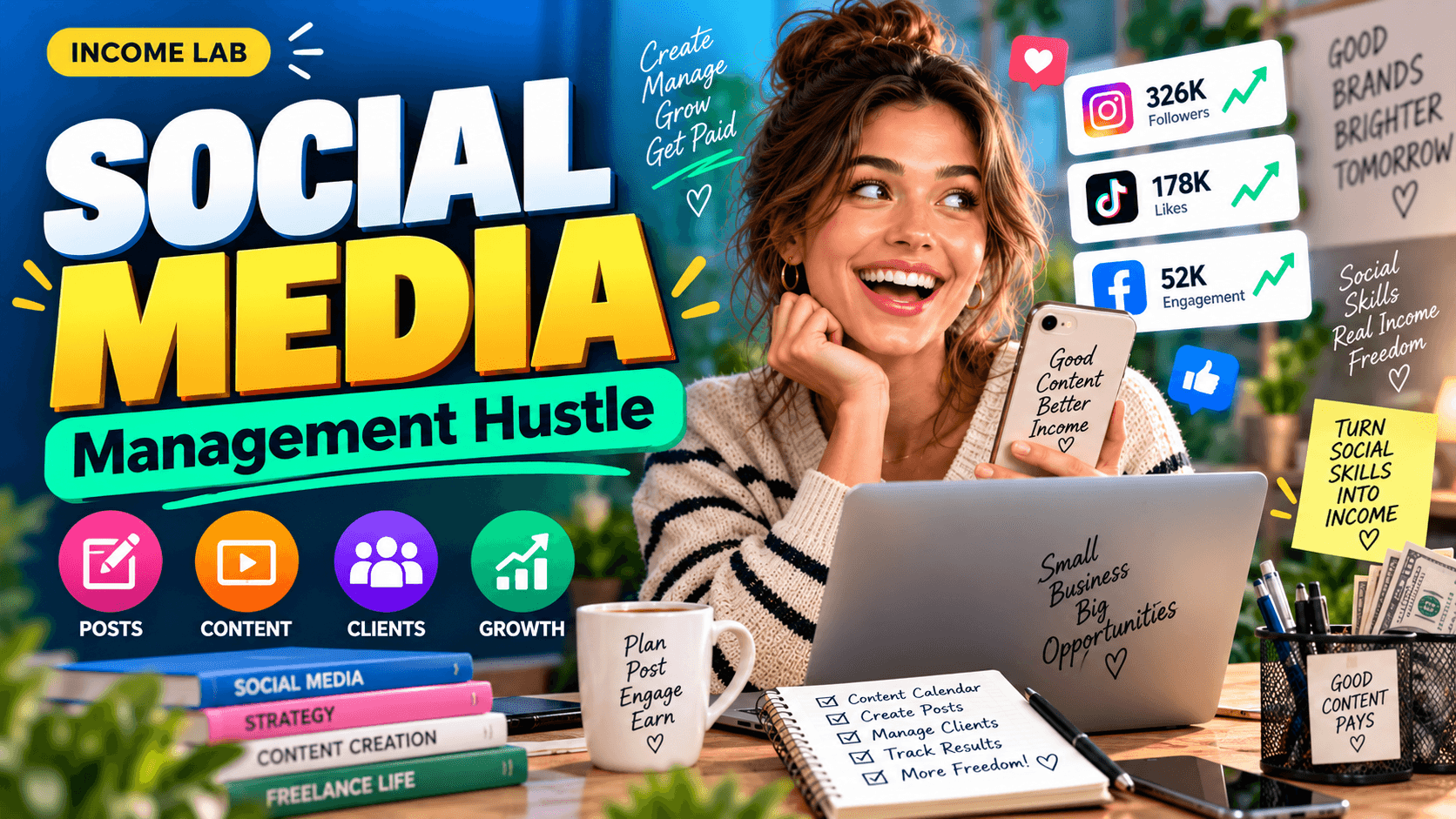 social media management side hustle
