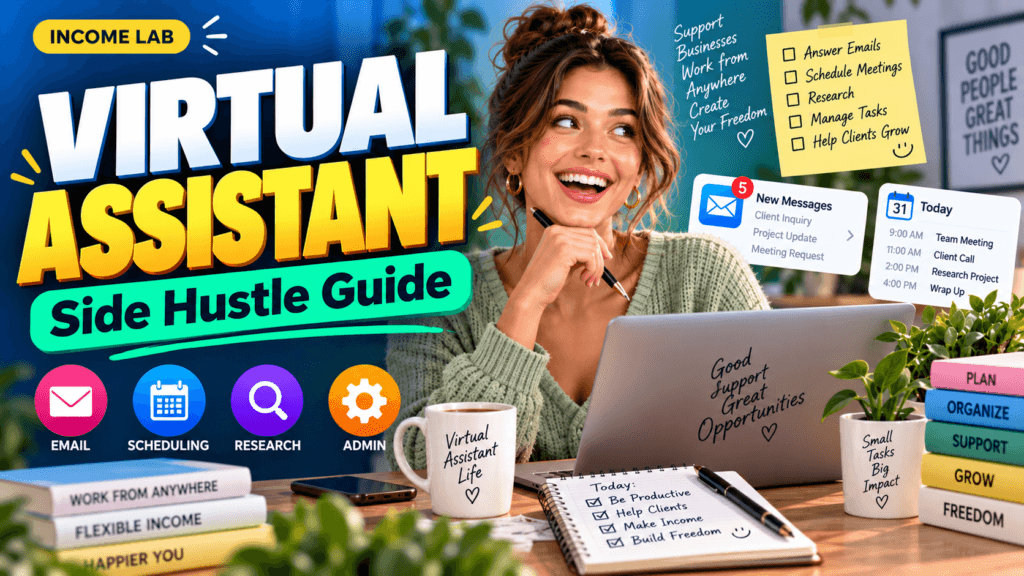 Virtual Assistant Side Hustle: How to Start, Find Clients & Build Recurring Income virtual assistant side hustle