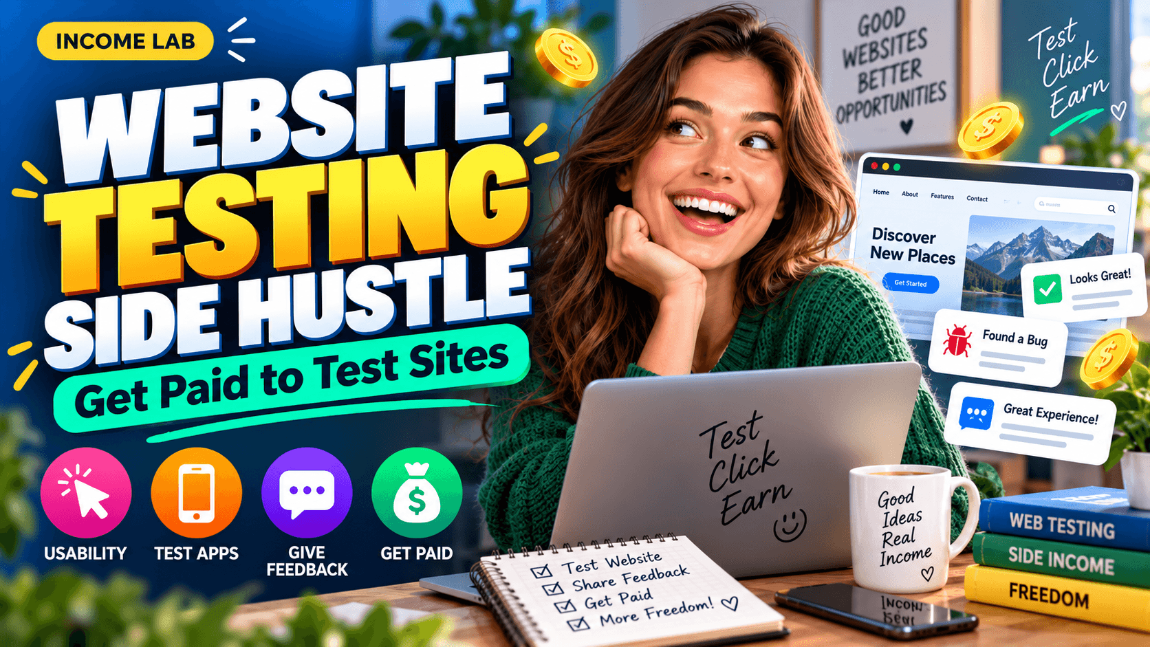 website testing side hustle